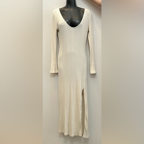 OAK + FORT/ High Front Slid Midi dress/ woman’s size M - Picture 3 of 13